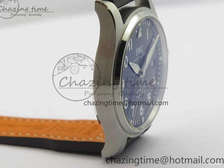 MIROTIME 1229 MARK XVIII Le Petit Prince IW327004 SS FKF 1:1 Best Edition Blue Dial On Brown Leather Strap Trendsetting 7117